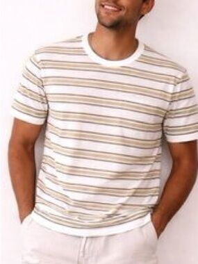 Common People Striped Cotton Crewneck Tee